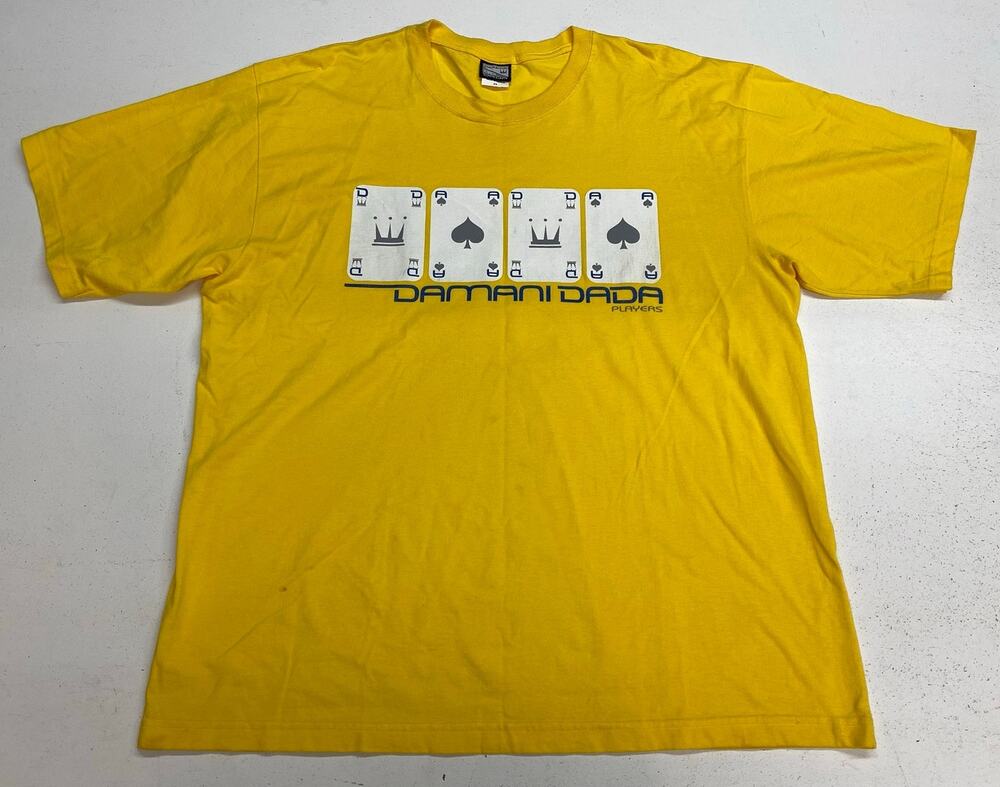 VTG Y2K Damani Dada Supreme Team playing cards cotton graphic t-shirt, 2XL